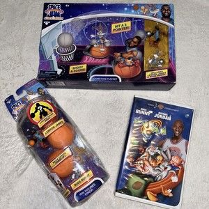 Space Jam Collection. Sealed Toys. VHS Is Used. Vintage. Lebrun James